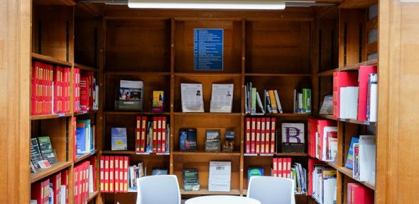 A reading nook in a library A reading nook in a library