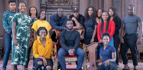 Stormzy with members of the Cambridge African Caribbean Society Stormzy with members of the Cambridge African Caribbean Society